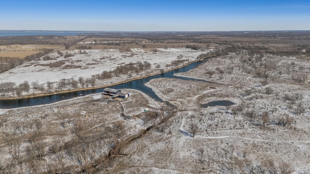 9501 S 4170th Rd, Claremore, OK 74017 - aerial overview of property's location with a large body of water