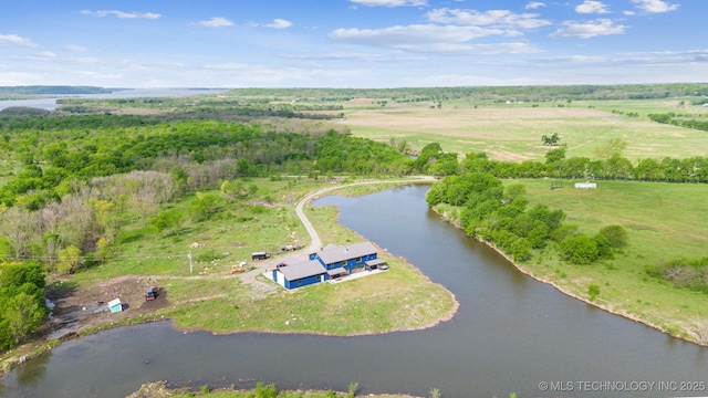 9501 S 4170th Rd, Claremore, OK 74017 - aerial overview of property's location with a nearby body of water and rural landscape