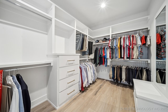 1105 W 86th St, Tulsa, OK 74132 - walk in closet with light wood-style floors