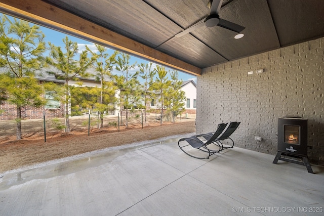 1105 W 86th St, Tulsa, OK 74132 - view of patio featuring a ceiling fan