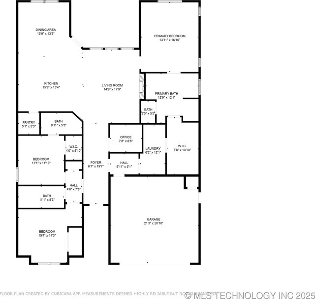 1105 W 86th St, Tulsa, OK 74132 - view of property floor plan