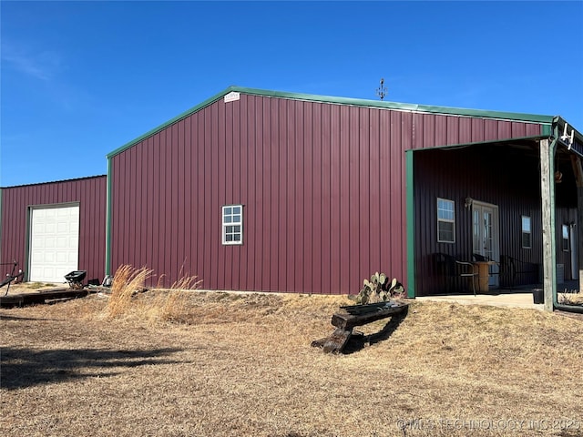 view of outdoor structure with a garage