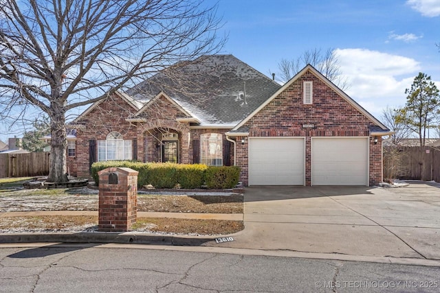 front facade featuring a garage