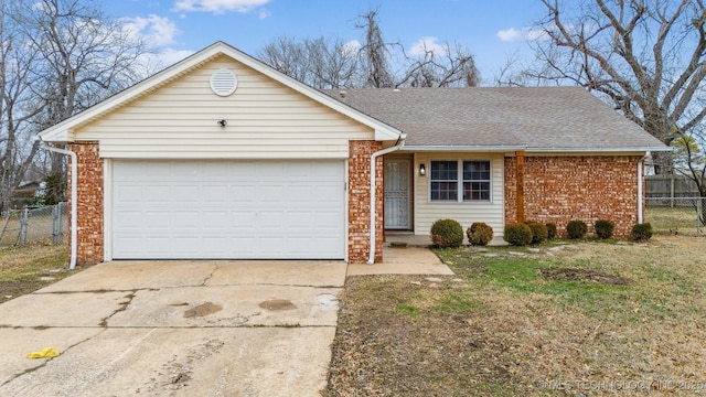 ranch-style house with a garage