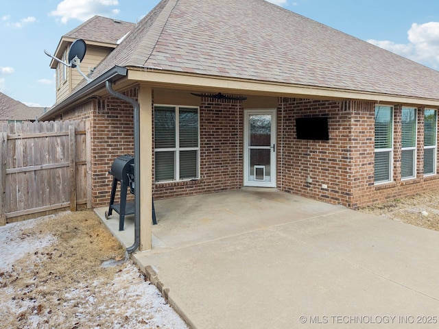 rear view of property with a patio