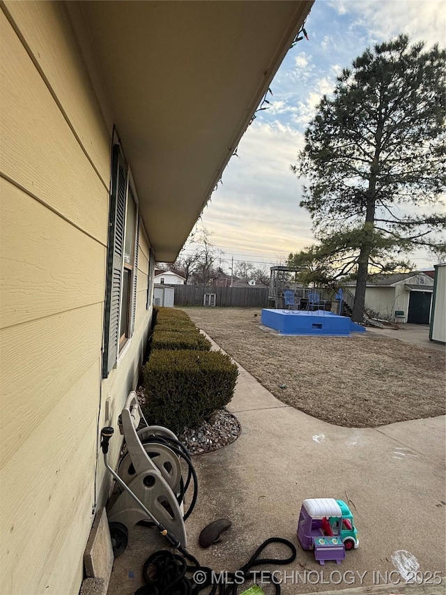 exterior space with a patio area