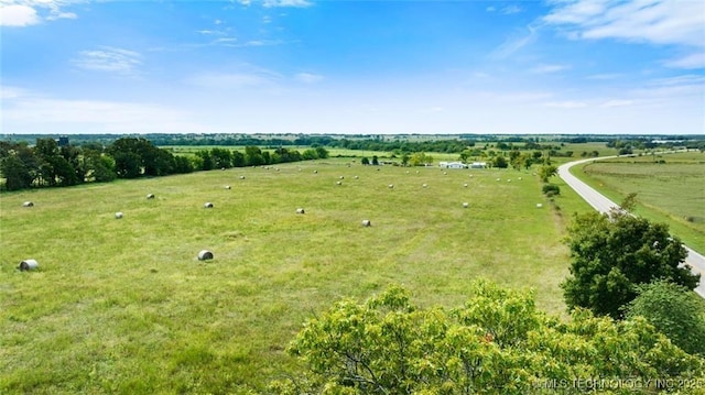 bird's eye view featuring a rural view