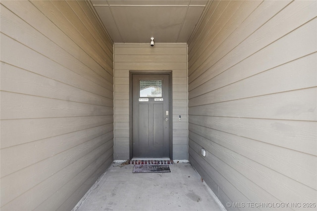 view of doorway to property