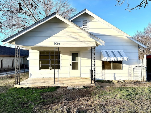 view of back of property