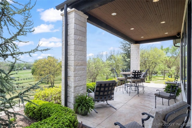 view of patio / terrace featuring outdoor dining area