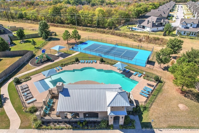 birds eye view of property