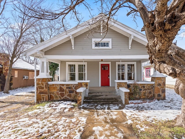 bungalow-style home featuring a porch