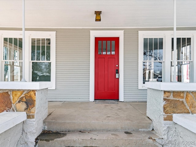 view of doorway to property