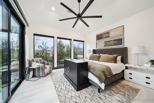 bedroom with ceiling fan