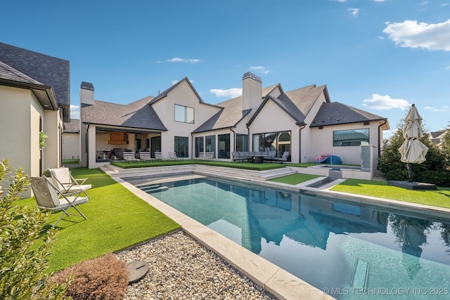 7300 E College St, Broken Arrow, OK 74014 - swimming pool with a patio area and a lawn