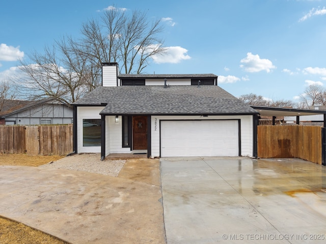 view of front of home featuring a garage