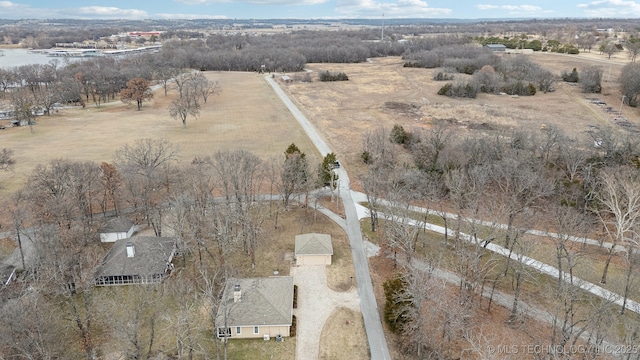 bird's eye view with a rural view
