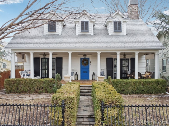 view of front facade with covered porch