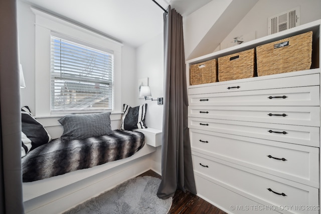 mudroom featuring dark hardwood / wood-style flooring