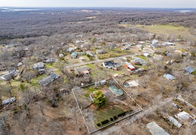 aerial view featuring a residential view