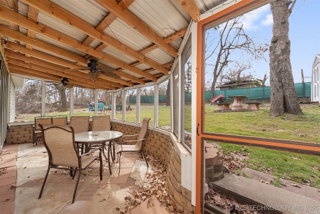 view of sunroom / solarium