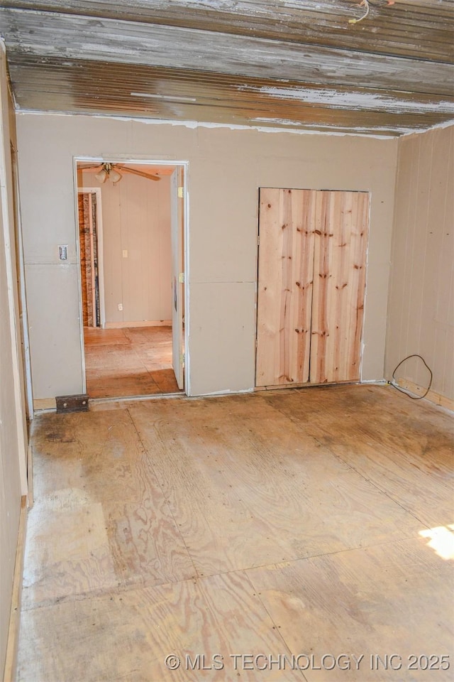 view of spare room