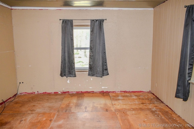 view of spare room