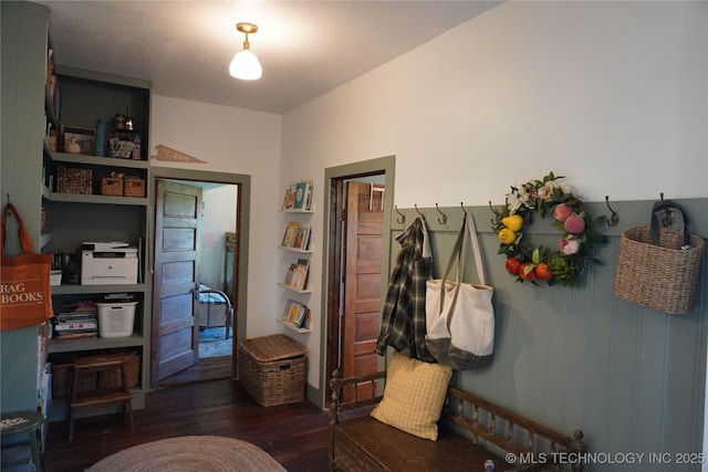 interior space featuring dark wood-type flooring