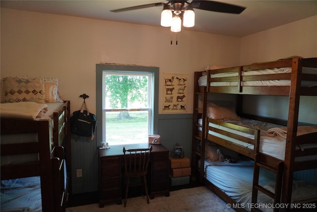 bedroom with ceiling fan