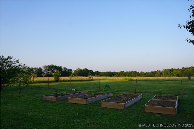 view of yard featuring a rural view