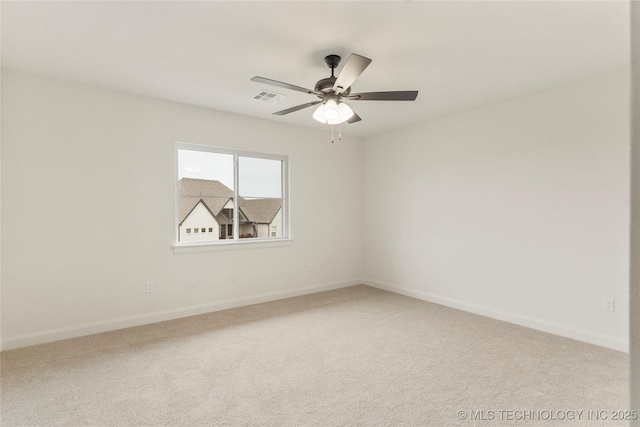 2982 E 145th St S, Bixby, OK 74008 - empty room with carpet floors, visible vents, baseboards, and ceiling fan