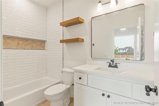 2982 E 145th St S, Bixby, OK 74008 - full bath with toilet, vanity, and bathing tub / shower combination
