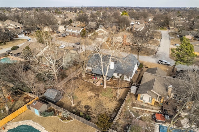 birds eye view of property featuring a residential view