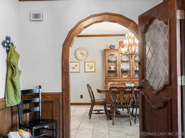 view of dining room