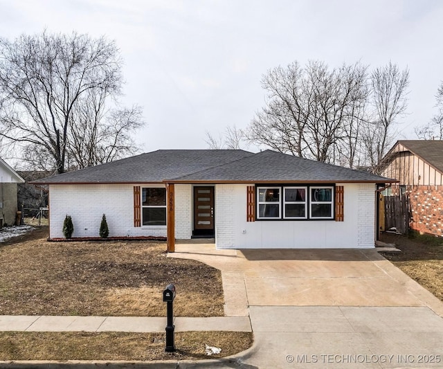 view of ranch-style home