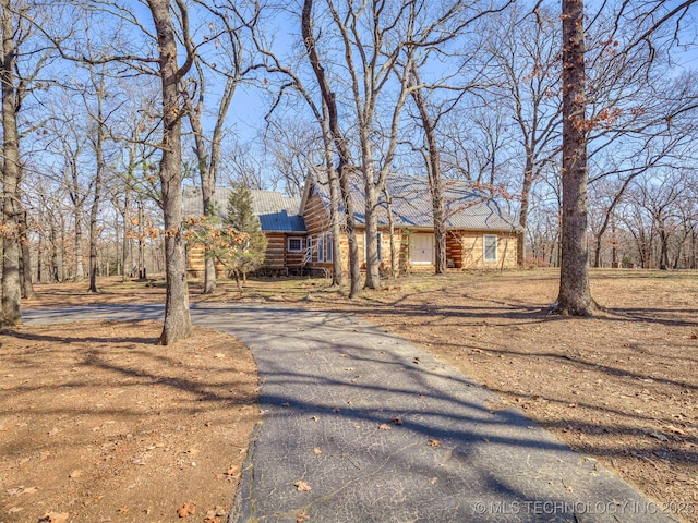 view of log-style house