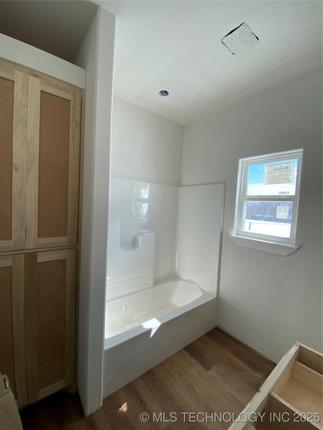 bathroom featuring hardwood / wood-style floors