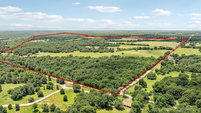 42900 W 11th St, Terlton, OK 74081 - view of property location with property parcel outlined and a heavily wooded area