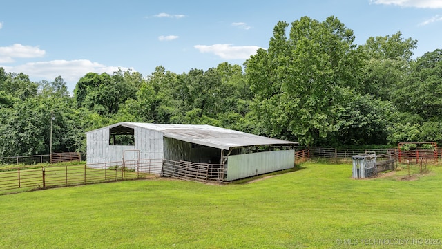 42900 W 11th St, Terlton, OK 74081 - view of outdoor structure with an exterior structure, an outbuilding, and a view of trees