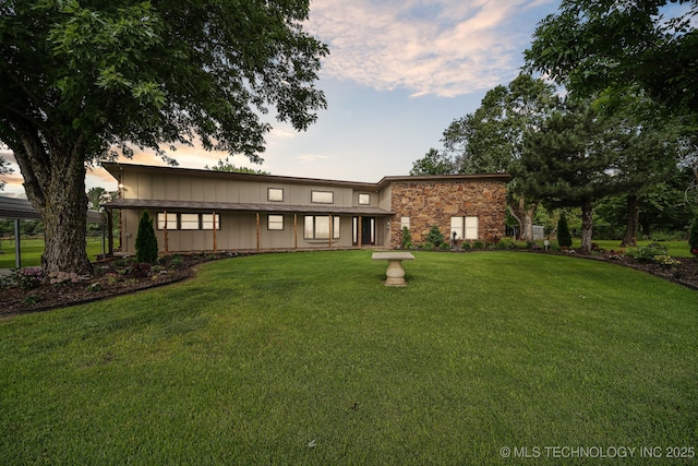 42900 W 11th St, Terlton, OK 74081 - back of property featuring a lawn