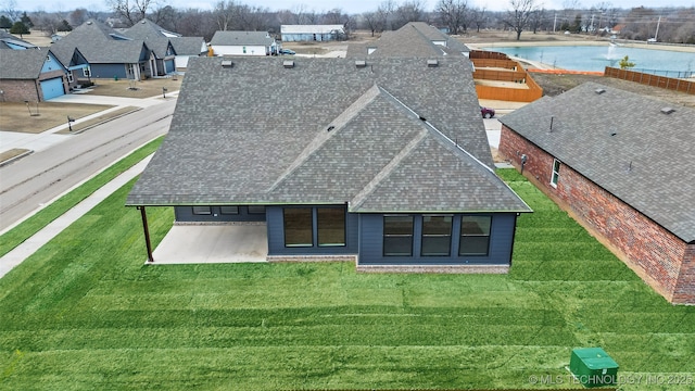 aerial view with a residential view