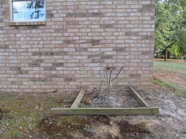 details featuring brick siding