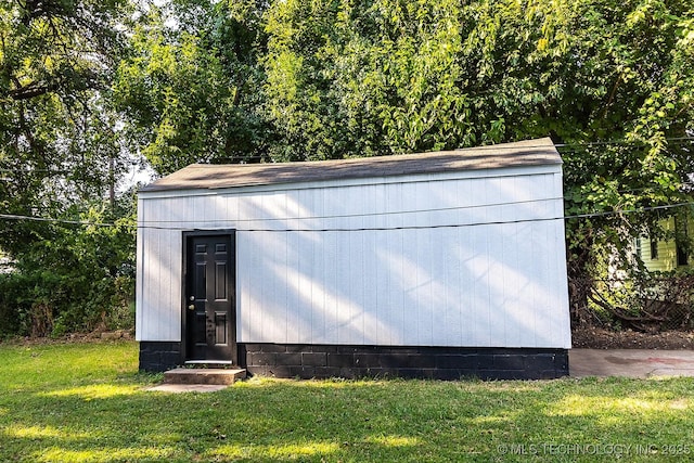 view of shed