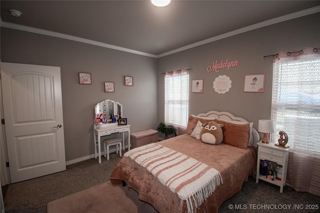 190 N Castle St, Skiatook, OK 74070 - carpeted bedroom with crown molding and baseboards