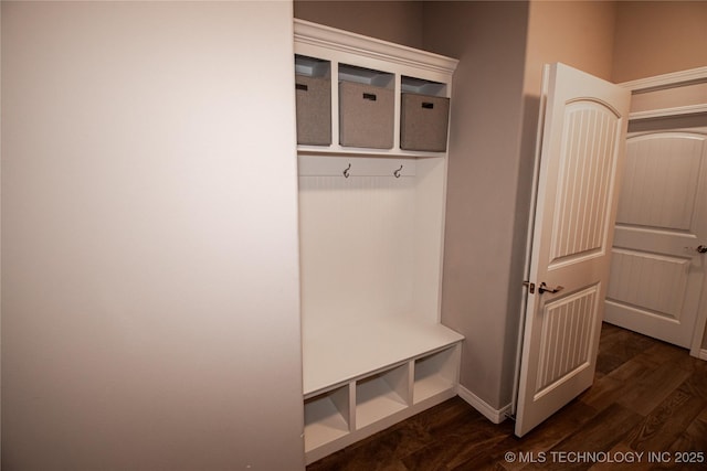 190 N Castle St, Skiatook, OK 74070 - mudroom featuring dark wood-type flooring