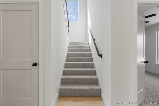 2038 E 129th St, Jenks, OK 74037 - stairs with baseboards and wood finished floors