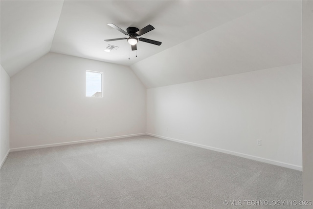 2038 E 129th St, Jenks, OK 74037 - additional living space featuring lofted ceiling, carpet flooring, and a ceiling fan