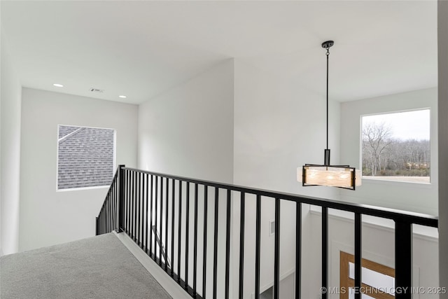 2038 E 129th St, Jenks, OK 74037 - hall with an upstairs landing and recessed lighting