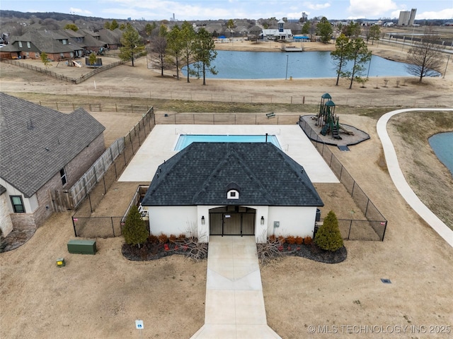 13630 S 21st Pl E, Bixby, OK 74008 - aerial perspective of suburban area featuring a large body of water