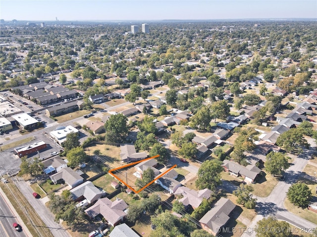 drone / aerial view featuring a residential view